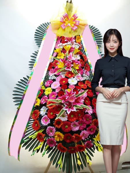 삼산월드컨벤션센터 3단화환 고급형